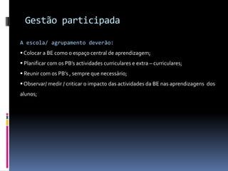 Podemos  agrupar estes importantes domínios em:Integração na escola e no processo de ensino :