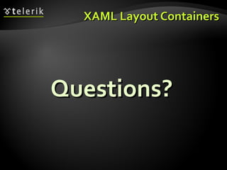 XAML Layout Containers 