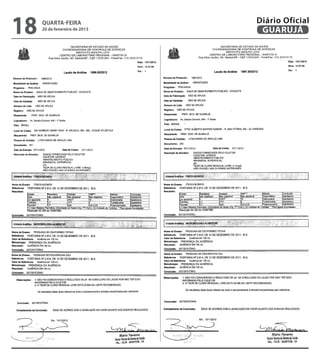 18   quarta-feira
     20 de fevereiro de 2013
                               Diário Oficial
                                GUARUJÁ
 