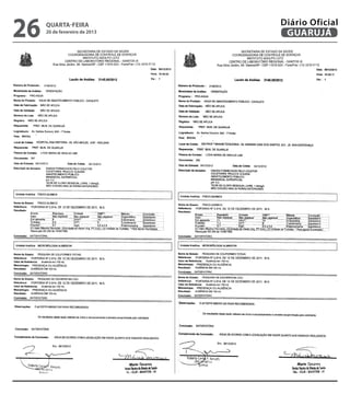 26   quarta-feira
     20 de fevereiro de 2013
                               Diário Oficial
                                GUARUJÁ
 