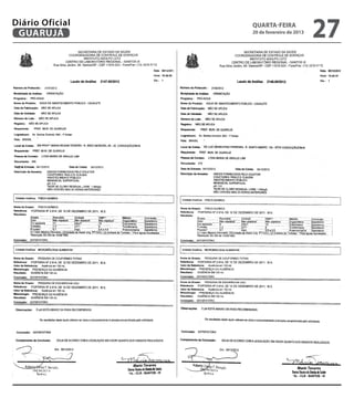 Diário Oficial
 GUARUJÁ
                 quarta-feira
                 20 de fevereiro de 2013
                                           27
 