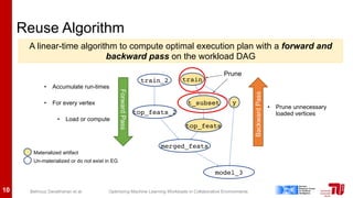 Optimizing Machine Learning Pipelines in Collaborative Environments | PDF