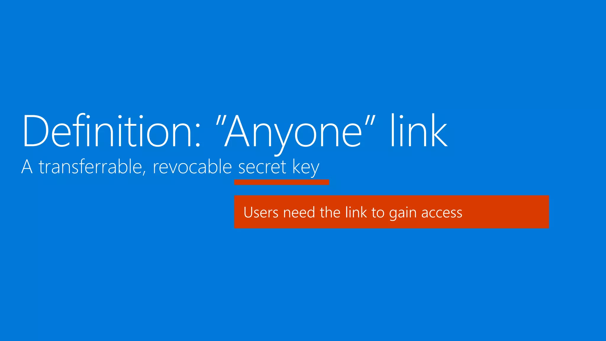 Users need the link to gain access
 