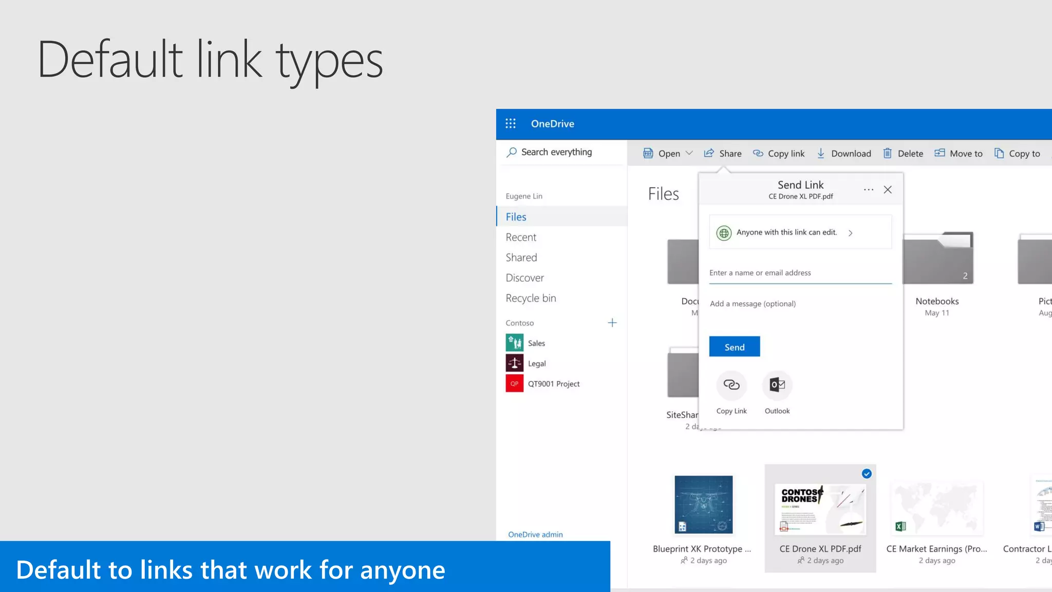 Default to links that work for anyone
 