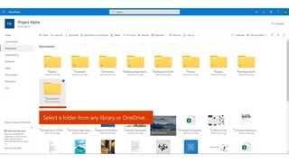 Select a folder from any library or OneDrive…
 