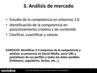 3. Análisis de mercado<br />Estudio de la competencia en entornos 2.0<br />Identificación de la competencia en posicionami...