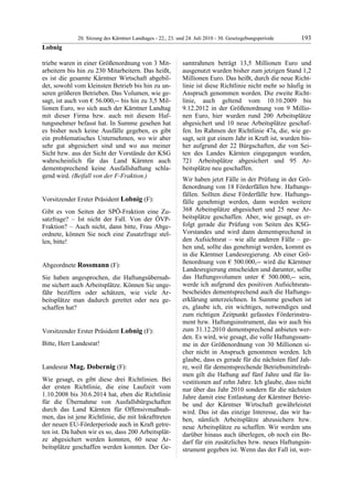 20. LTG-Sitzung am 22.,23. u. 24. Juli 2010