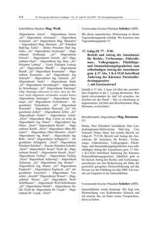 20. LTG-Sitzung am 22.,23. u. 24. Juli 2010