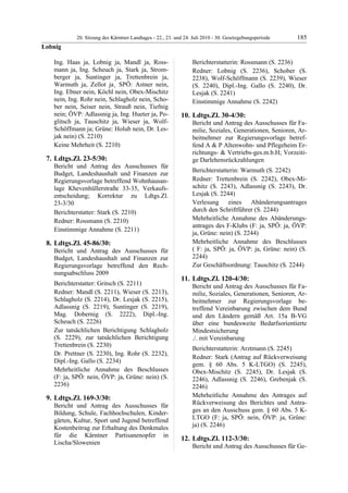 20. LTG-Sitzung am 22.,23. u. 24. Juli 2010