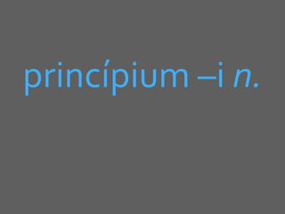 princípium –i n.