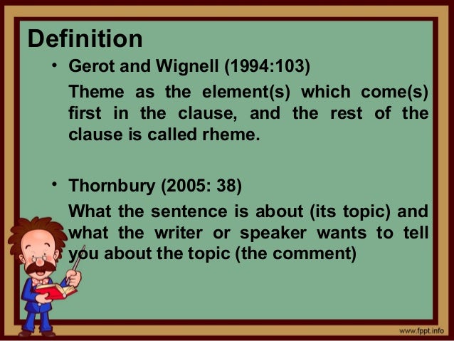 Theme Rheme Definition | 20 theme and rheme adip arifin Theme Rheme Definition | 20 theme and rheme adip arifin