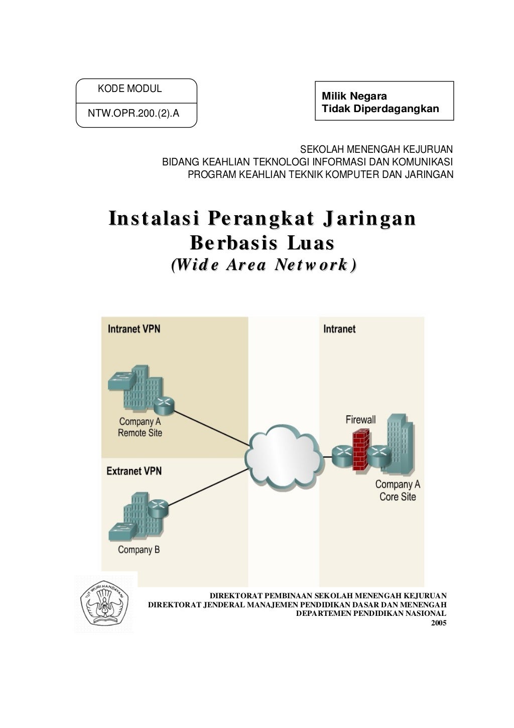 Menginstalasi Perangkat Jaringan Berbasis Luas (WAN) Menginstalasi Perangkat Jaringan Berbasis Luas (WAN)