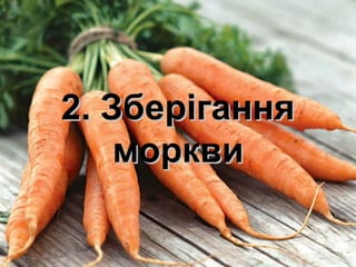 22.. ЗЗббееррііггаанннняя 
ммооррккввии 
 