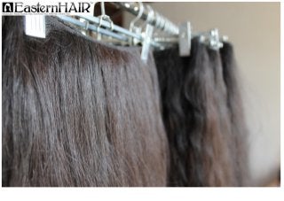 Sewn Virgin Hair Extensions in Natural Brown Color 