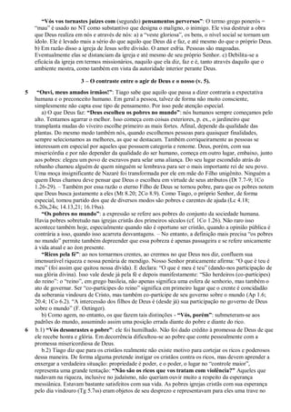 “Vós vos tornastes juízes com (segundo) pensamentos perversos”: O termo grego ponerós =
“mau” é usado no NT como substantivo que designa o maligno, o inimigo. Ele visa destruir a obra
que Deus realiza em nós e através de nós: a) a “veste gloriosa”, os bens, o nível social se tornam um
ídolo. Ele é levado mais a sério do que aquilo que Deus dá e faz, e até mesmo do que o próprio Deus.
b) Em razão disso a igreja de Jesus sofre divisão. O amor esfria. Pessoas são magoadas.
Eventualmente elas se distanciam da igreja e até mesmo de seu próprio Senhor. c) Debilita-se a
eficácia da igreja em termos missionários, naquilo que ela diz, faz e é, tanto através daquilo que o
ambiente mostra, como também em vista da autoridade interior perante Deus.
3 – O contraste entre o agir de Deus e o nosso (v. 5).
5 “Ouvi, meus amados irmãos!”: Tiago sabe que aquilo que passa a dizer contraria a expectativa
humana e o preconceito humano. Em geral a pessoa, talvez de forma não muito consciente,
simplesmente não capta esse tipo de pensamento. Por isso pede atenção especial.
a) O que Deus faz: “Deus escolheu os pobres no mundo”: nós humanos sempre começamos pelo
alto. Tentamos agarrar o melhor. Isso começa com coisas exteriores, p. ex., o jardineiro que
transplanta mudas do viveiro escolhe primeiro as mais fortes. Afinal, depende da qualidade das
plantas. Do mesmo modo também nós, quando escolhemos pessoas para quaisquer finalidades,
sempre selecionamos as melhores, as que se destacam. Também corriqueiramente as pessoas se
interessam em especial por aqueles que possuem categoria e renome. Deus, porém, com sua
misericórdia e por não depender da qualidade do ser humano, começa em outro lugar, embaixo, junto
aos pobres: elegeu um povo de escravos para selar uma aliança. Do seu lugar escondido atrás do
rebanho chamou alguém de quem ninguém se lembrava para ser o mais importante rei de seu povo.
Uma moça insignificante de Nazaré foi transformada por ele em mãe do Filho unigênito. Ninguém a
quem Deus chamou deve pensar que Deus o escolheu em virtude de seus atributos (Dt 7.7-9; 1Co
1.26-29). – Também por essa razão o eterno Filho de Deus se tornou pobre, para que os pobres notem
que Deus busca justamente a eles (Mt 8.20; 2Co 8.9). Como Tiago, o próprio Senhor, de forma
especial, tomou partido dos que de diversos modos são pobres e carentes de ajuda (Lc 4.18;
6.20s,24s; 14.13,21; 16.19ss).
“Os pobres no mundo”: a expressão se refere aos pobres do conjunto da sociedade humana.
Havia pobres sobretudo nas igrejas cristãs dos primeiros séculos (cf. 1Co 1.26). Não raro isso
acontece também hoje, especialmente quando não é oportuno ser cristão, quando a opinião pública é
contrária a isso, quando isso acarreta desvantagens. – No entanto, a definição mais precisa “os pobres
no mundo” permite também depreender que essa pobreza é apenas passageira e se refere unicamente
à vida atual e ao éon presente.
“Ricos pela fé”: ao nos tornarmos crentes, ao crermos no que Deus nos diz, confluem sua
imensurável riqueza e nossa penúria de mendigo. Nosso Senhor praticamente afirma: “O que é teu é
meu” (foi assim que quitou nossa dívida). E declara: “O que é meu é teu” (dando-nos participação de
sua glória divina). Isso vale desde já pela fé e depois manifestamente: “São herdeiros (co-partícipes)
do reino”: o “reino”, em grego basileia, não apenas significa uma esfera de senhorio, mas também o
ato de governar. Ser “co-partícipes do reino” significa em primeiro lugar que o crente é concidadão
da soberania vindoura de Cristo, mas também co-partícipe de seu governo sobre o mundo (Ap 1.6;
20.4; 1Co 6.2). “A intercessão dos filhos de Deus é (desde já) sua participação no governo de Deus
sobre o mundo” (F. Oetinger).
b) Como agem, no entanto, os que fazem tais distinções - “Vós, porém”: submeteram-se aos
padrões do mundo, assumindo assim uma posição errada diante do pobre e diante do rico.
6 b.1) “Vós desonrastes o pobre”: ele foi humilhado. Não foi dado crédito à promessa de Deus de que
ele recebe honra e glória. Em decorrência dificultou-se ao pobre que conte pessoalmente com a
promessa misericordiosa de Deus.
b.2) Tiago diz que para os cristãos realmente não existe motivo para cortejar os ricos e poderosos
dessa maneira. De forma alguma pretende instigar os cristãos contra os ricos, mas devem aprender a
enxergar a verdadeira situação: propriedade é poder, e o poder, o lugar no “controle maior”,
representa uma grande tentação: “Não são os ricos que vos tratam com violência?” Aqueles que
nadavam na riqueza, inclusive no judaísmo, não queriam ouvir muito a respeito da esperança
messiânica. Estavam bastante satisfeitos com sua vida. As pobres igrejas cristãs com sua esperança
pelo dia vindouro (Tg 5.7ss) eram objetos de seu desprezo e representavam para eles uma trave no
 