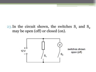 19. The diagram shows a battery connected to three identical
resistors. Four ammeters A, B, C and D are connected in
the circuit.
20. Which ammeter shows the smallest reading?
B
 