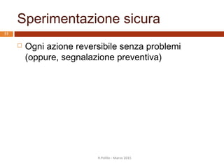 Modello concettuale evidente
R.Polillo - Marzo 2015
32
 