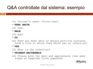 Controllabilità: aspetti
36
 Tempi dell’interazione controllati dall’utente
 Proseguimento del dialogo controllato dall’utente
 Punto di ripartenza controllato dall’utente
 Disponibilità di undo
 Disponibilità dei dati originali
R.Polillo - Marzo 2015
 