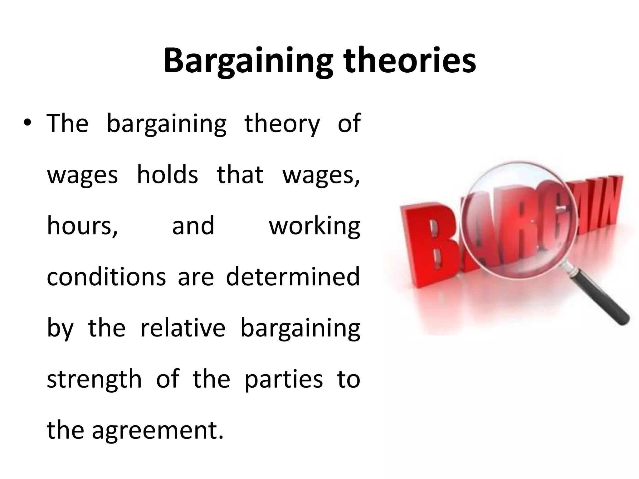 Bargaining theory wage theories compensation management Manu Me…