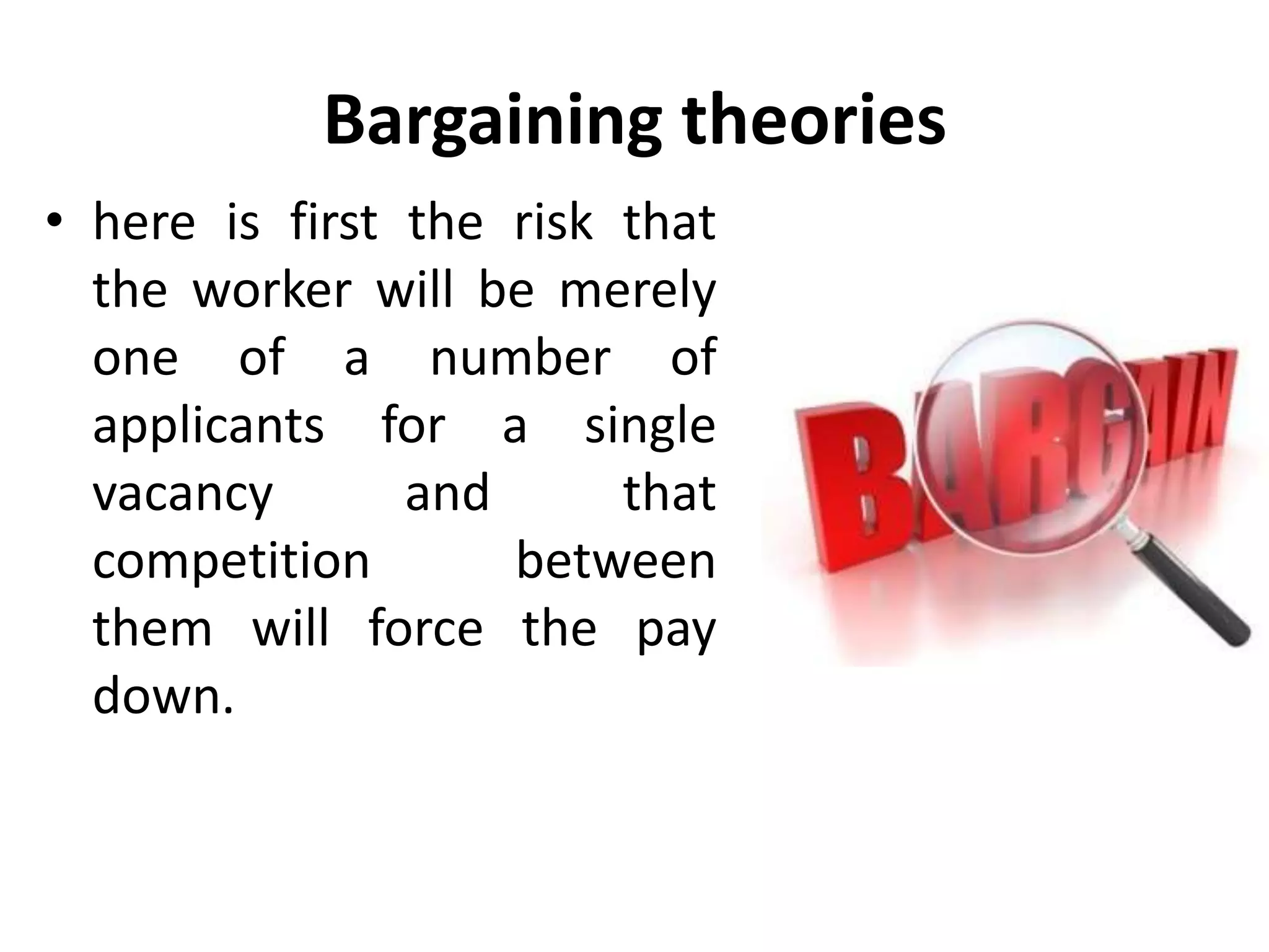 Bargaining theory wage theories compensation management Manu Me…