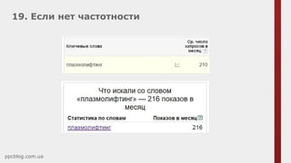 19. Если нет частотности
ppcblog.com.ua
 