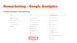 Remarketing - Google Analytics
 