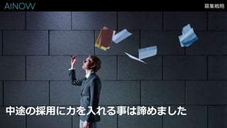 中途の採用に力を入れる事は諦めました
募集戦略
 