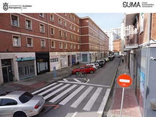 Pamplona convertirá el espacio anterior a los pasos peatonales en zonas verdes o áreas de espera