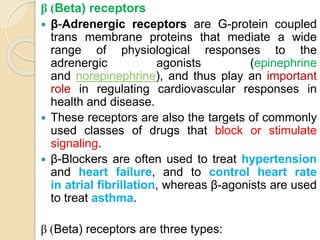 Introduction to Adrenergic receptors & Types | PPTX
