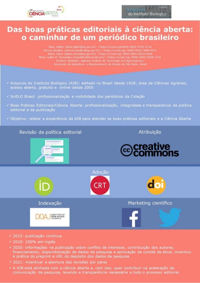 Das boas práticas editoriais à ciência aberta: o caminhar de um periódico brasileiro