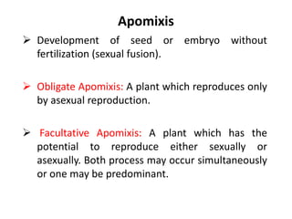 BREEDING METHODS FOR ASEXUALLY PROPAGATED SPECIES | PPTX