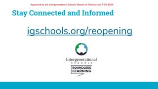 2020 - 2021 Boundless Learning School Reopening Plan | PPTX