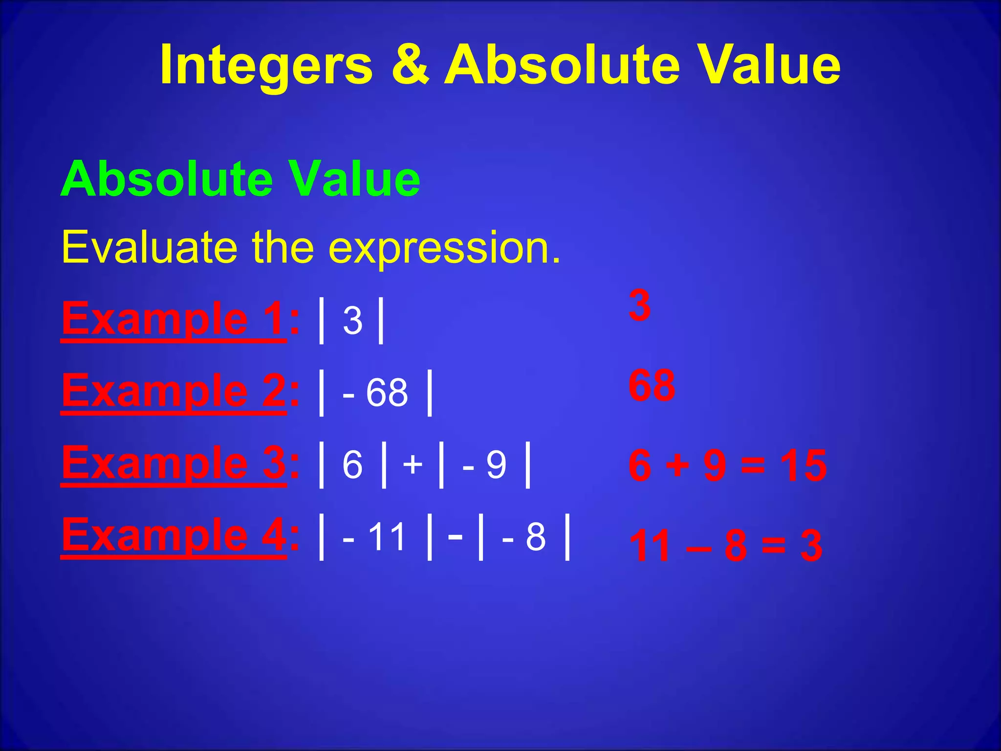 Absolute Value Notes | PPTX