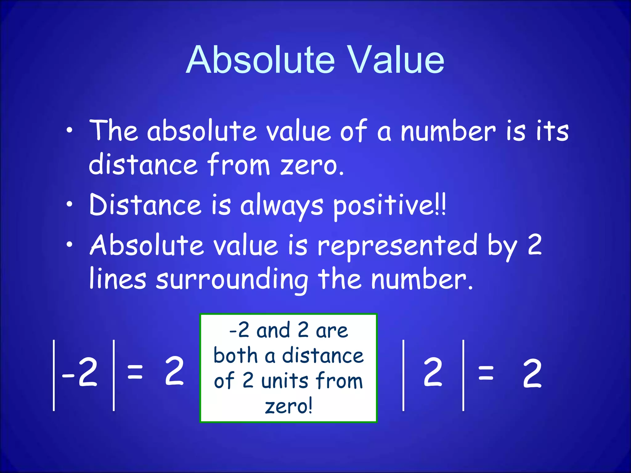 Absolute Value Notes | PPTX