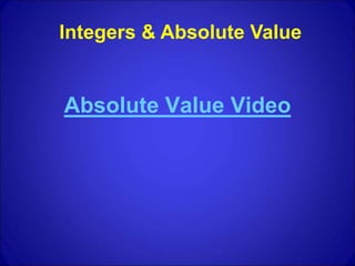 Absolute Value Notes | PPTX