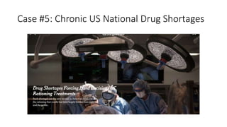 Case #5: Chronic US National Drug Shortages
 