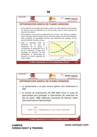 20. Planificación y Diseño de Minas a Tajo Abierto - Camara Minera del ...