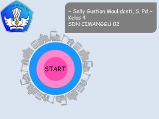 START
~ Selly Gustian Maulidanti, S. Pd ~
Kelas 4
SDN CIMANGGU 02
 