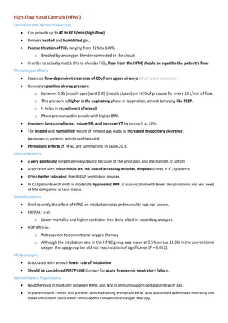 Bipap Flow Rate Fio2 Cecil Essentials, Chapter 20, Part 2, Oxygen Delivery Systems, HFNC ...