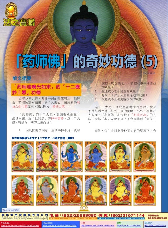 莲花海 20 佛菩萨的功德 药师佛 的奇妙功德 5 药师琉璃光如来 的 十二微妙上愿 功德 第七大愿 第八大