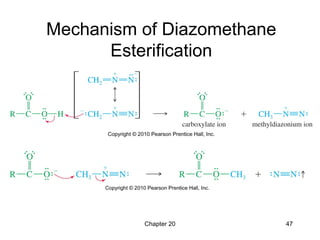 Chapter 20 47
Mechanism of Diazomethane
Esterification
 