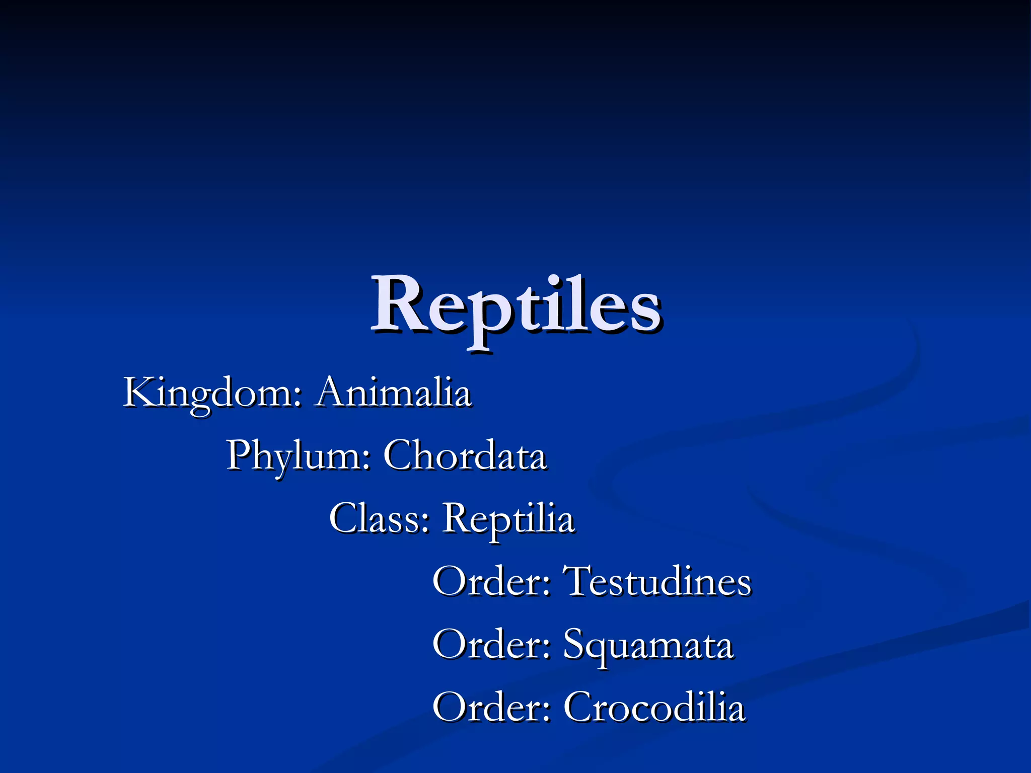 20. Class Reptilia Notes | PPT