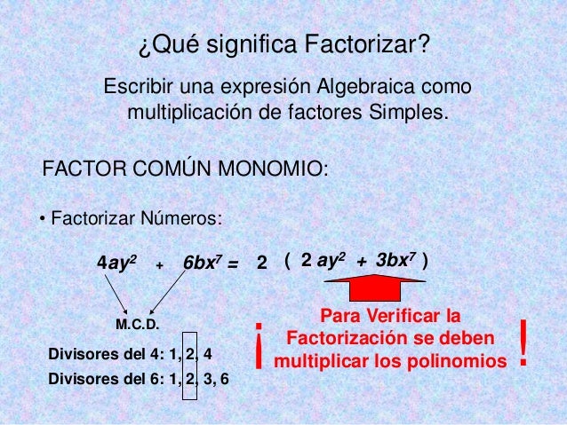 20. factorizacion de expresiones algebraicas