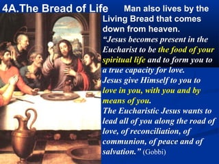 2B. The Eucharist is the same sacrifice as on Calvary
                            “Jesus comes by means
                            of the Eucharistic
                            Sacrifice, to wash again
                            today with his divine
                            blood, all the sin and the
                            evil of the world.
                            “The Eucharistic Jesus
                            will release all his power
                            of love which will
                            transform souls, the
                            Church and all
                            humanity.” (Gobbi)
 