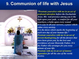    “Though all the children of the Church largely incur this fault, yet
    more to be blamed are the unworthy and wicked priests; for by the
    irreverence with which they treat the blessed Sacrament. If the
    people see their priests approach the divine mysteries with holy fear
    and trembling, they learn to treat and receive their God in like
    manner. Those that so honor Him shall shine in heaven like the sun
    among the stars; for the glory of my divine Son's humanity will
    redound in a special measure in those who have behaved well
    toward Him in the blessed Sacrament and have received Him with
    all reverence. Moreover the devout will bear on their breast, where
    they have so often harbored the holy Eucharist, most beautiful and
    resplendent inscriptions, showing that they were most worthy
    tabernacles of the holy Sacrament. This will be a great accidental
    reward for them and a source of jubilation and admiration for the
    holy angels and the rest of the blessed. They will also enjoy the
    special favor of being able to penetrate deeper into the mystery of
    the presence of the Lord in the sacrament and to understand all the
    rest of the wonders hidden therein. This will be such a privilege, that
    it alone would suffice for their eternal happiness, even if there were
    no other enjoyment in heaven. Moreover the essential glory of those,
    who have worthily and devoutly received the holy Eucharist, will in
    several respects exceed the glory of many martyrs who have not
    received the body and blood of the Lord.”
 