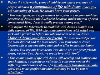 Consecration to the Immaculate Heart (Short version)
“ Virgin of Fatima, Mother of Mercy, we who belong to
   the Marian
Movement, consecrate ourselves in a special way to
   your
Immaculate Heart. We also consecrate our motherland
   (Nation) to
your Immaculate Heart. We intend to live with you,
   through you and
for you, all the obligations assumed by our Baptismal
   consecration
to bring about in ourselves that interior conversion so
   urgently
demanded by the Gospel, that we may be available only
   to do
always the will of the Father.
Allow us to dwell in the garden of your Immaculate
   Heart . Lead us
to a spiritual renewal with prayer and penance, with the
   daily
 