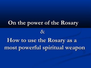    “You must be today a clarion call for the full return of the whole Church Militant
    to Jesus present in the Eucharist. Because there alone is to be found the spring of
    living water which will purify its aridity and renew the desert to which it has been
    reduced; there alone is to be found the secret of life and of light; there alone is to
    be found the fount of her renewed holiness: Jesus in the Eucharist!”
   “It is not your pastoral plans and your discussions, it is not the human means on
    which you put reliance and so much assurance, but it is only Jesus in the
    Eucharist which will give to the whole Church the strength of a complete
    renewal.”
   “I desire that this message of mine be made public and spread throughout the
    whole world because I am calling you today from every part of the earth to be a
    crown of love, of adoration, of thanksgiving and of reparation.”
   “I lead you to a habitual intimacy of life, of love, of adoration, of thanksgiving
    and of reparation to Jesus present in the Eucharist.
   “The power of your intellect causes you to see Jesus in the spendor of his glory.
    The power of the will sets you on the way of always doing his divine will. “ I have
    come, O Lord, to do your will.”
 