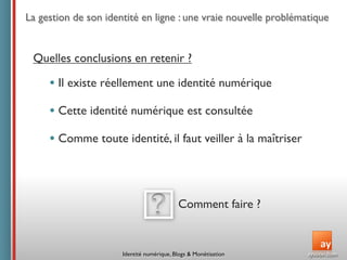 Conférence ISEG : Identité  numérique,  Blogs  &  Monétisation