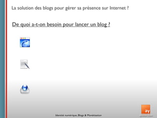 Conférence ISEG : Identité  numérique,  Blogs  &  Monétisation