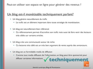 Conférence ISEG : Identité  numérique,  Blogs  &  Monétisation